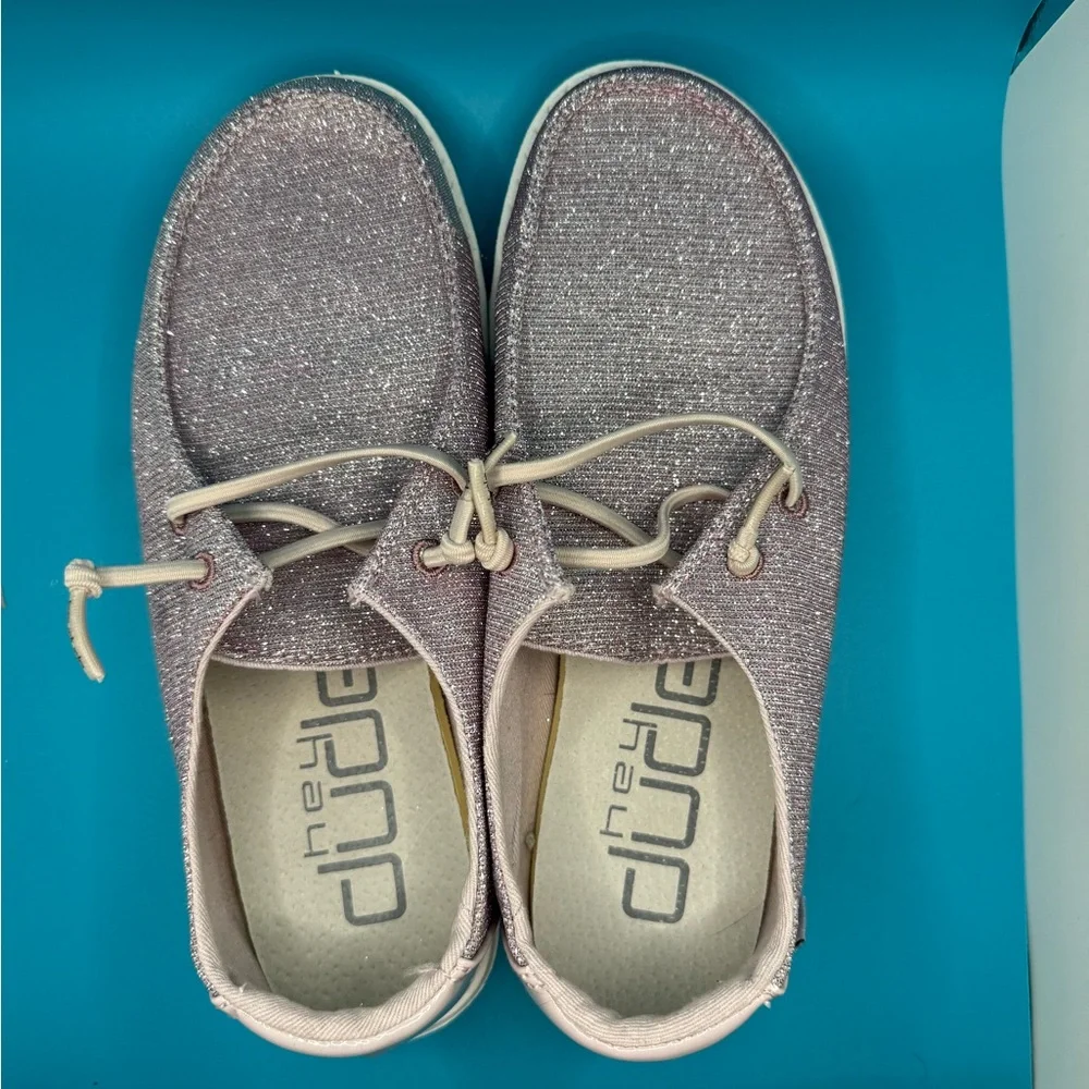 Hey Dude Kids Glitter Moccasins - Pink